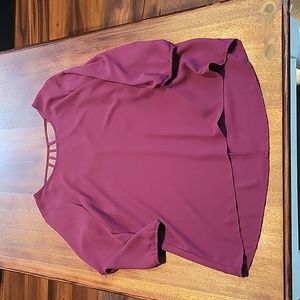 Womens, Maurices 3 quarter length sleeved,  Plum colored, longer, blouse!